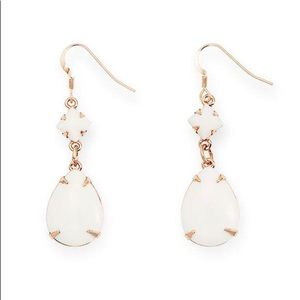 Alex & Ani Birch White Dew Drop Earrings NWOT